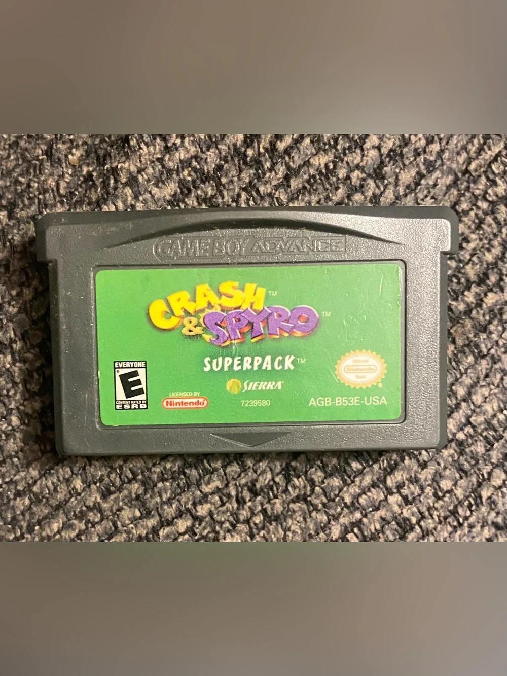 Nintendo Game Boy Advance Crash & Spyro Superpack Cartridge - Green Label